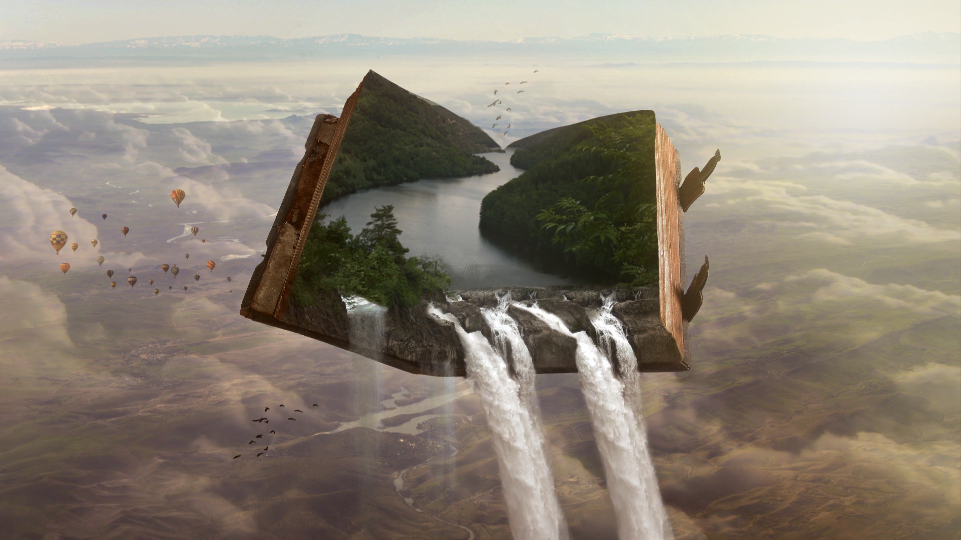 Scaffale con libri fantasy e di narrativa